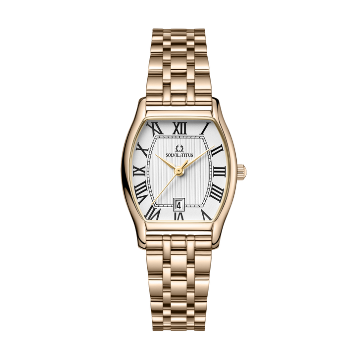 SOLVIL ET TITUS BARISTA W06-02825-022 3 HANDS DATE QUARTZ WOMEN WATCH