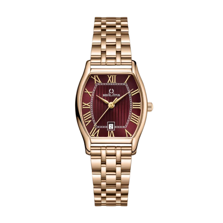 SOLVIL ET TITUS BARISTA W06-02825-023 3 HANDS DATE QUARTZ WOMEN WATCH