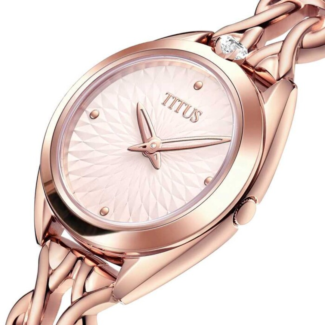 SOLVIL ET TITUS RING & KNOT W06-03133-002 2 HANDS QUARTZ WOMEN WATCH