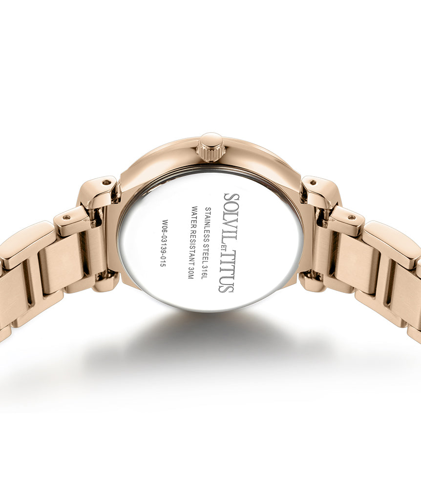 SOLVIL ET TITUS FAIR LADY W06-03139-015 3 HANDS DATE QUARTZ WOMEN WATCH