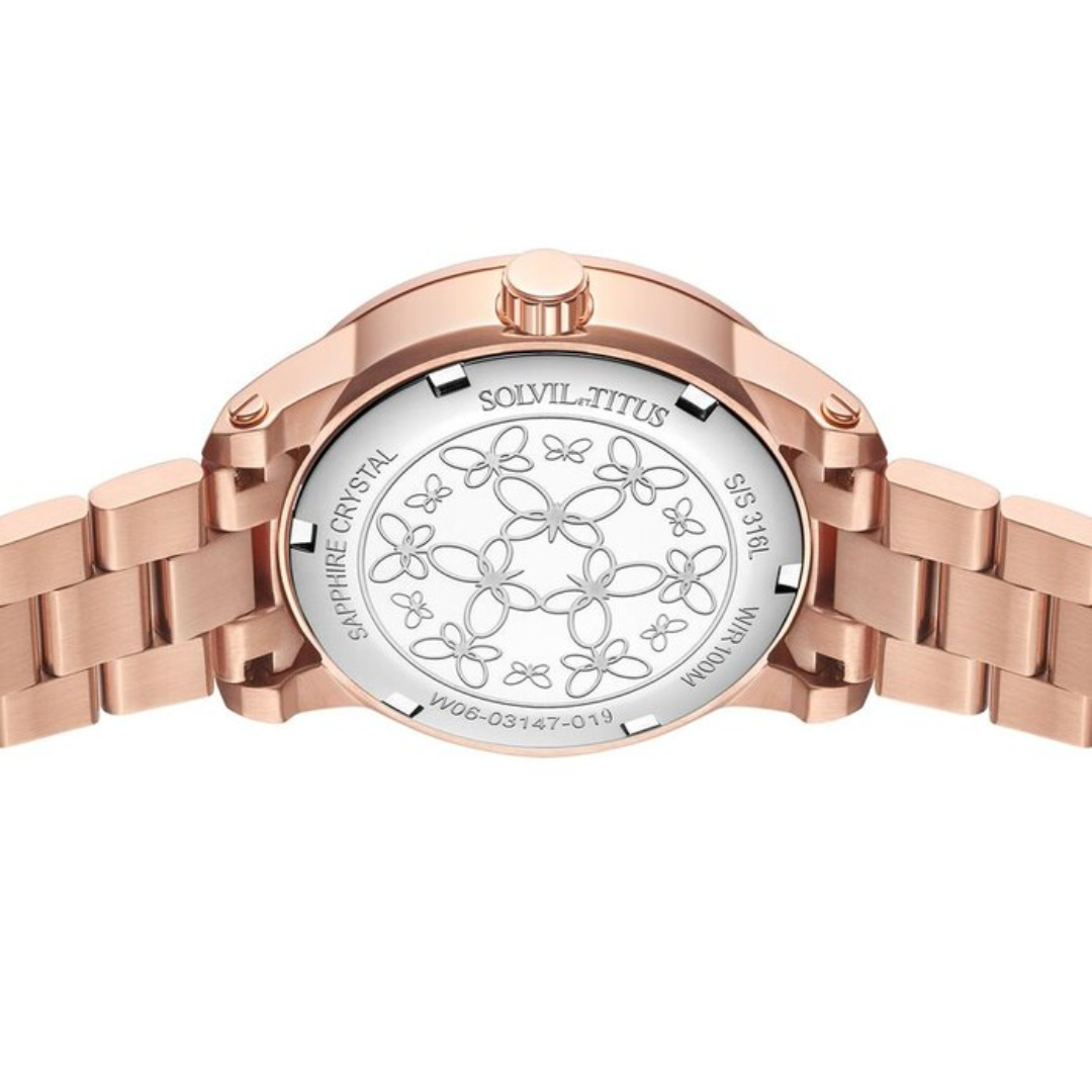 SOLVIL ET TITUS ASPIRA W06-03147-019 QUARTZ STAINLESS STEEL WOMEN WATCH