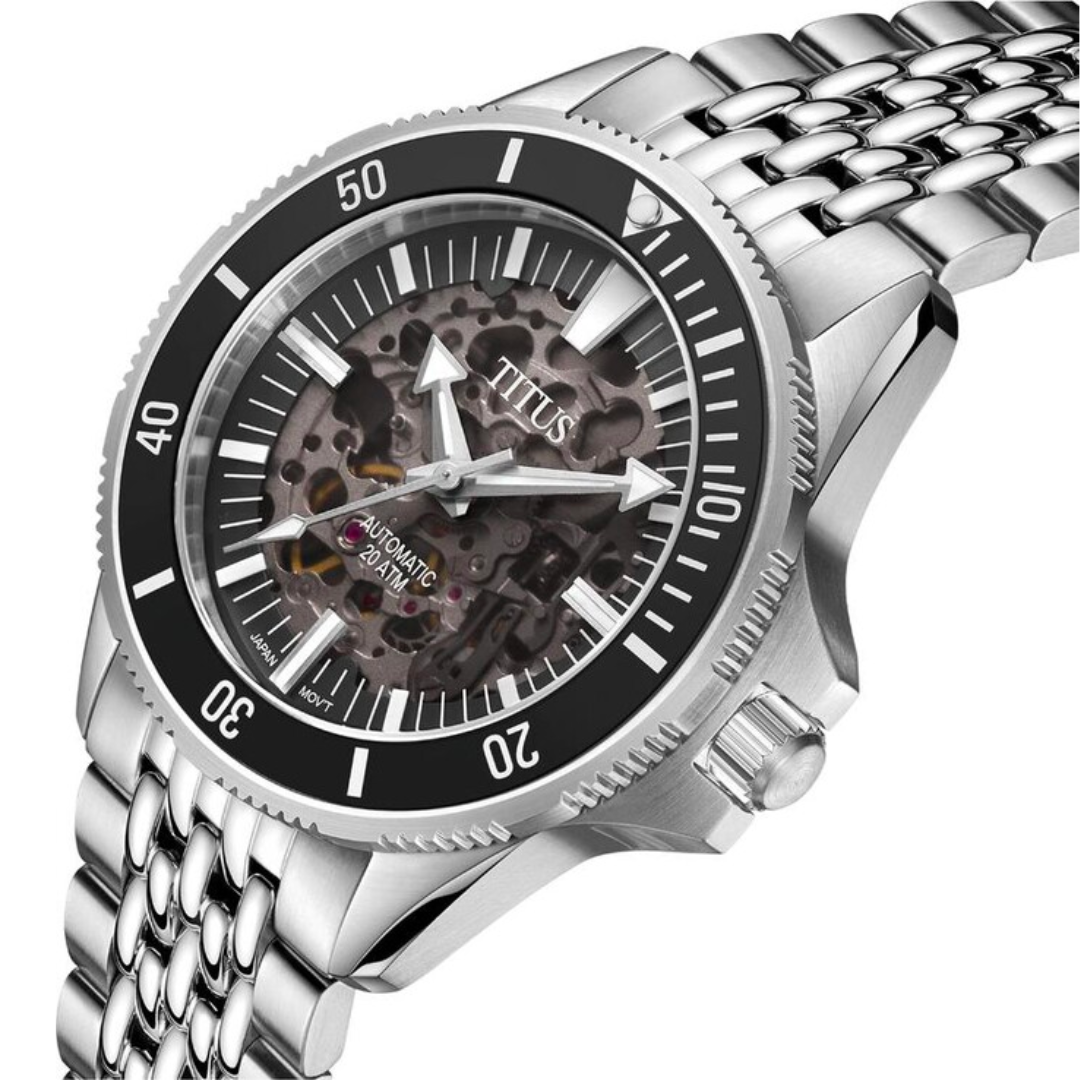 SOLVIL ET TITUS VALOR W06-03296-001 3 HANDS SKELETON MECHANICAL MEN WATCH