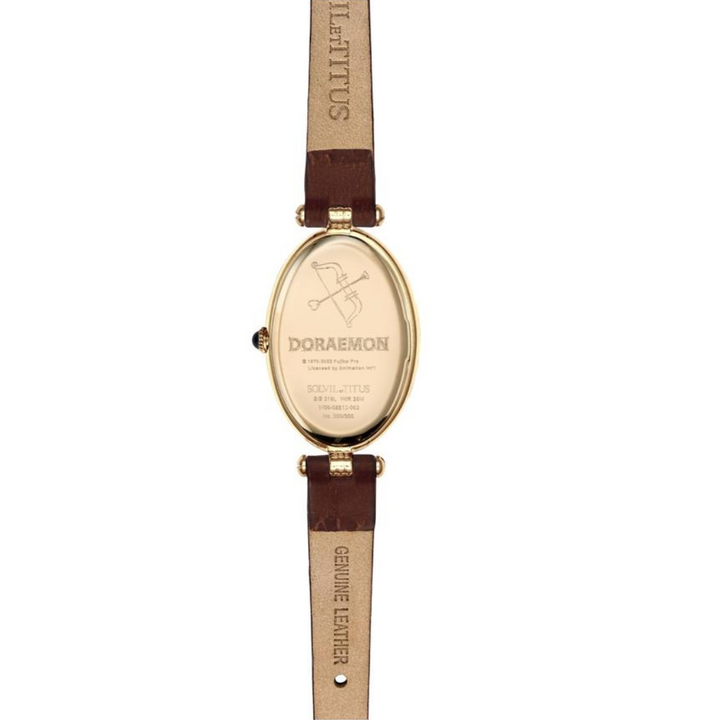SOLVIL ET TITUS DORAEMON W06-03312-002 2 HANDS QUARTZ LEATHER LIMITED EDITION WOMEN WATCH