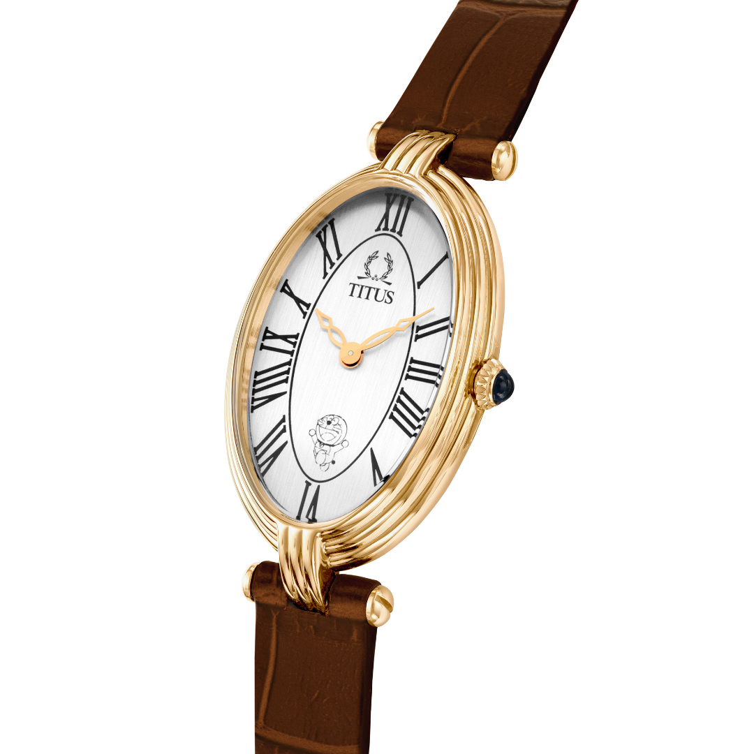 SOLVIL ET TITUS DORAEMON W06-03312-002 2 HANDS QUARTZ LEATHER LIMITED EDITION WOMEN WATCH