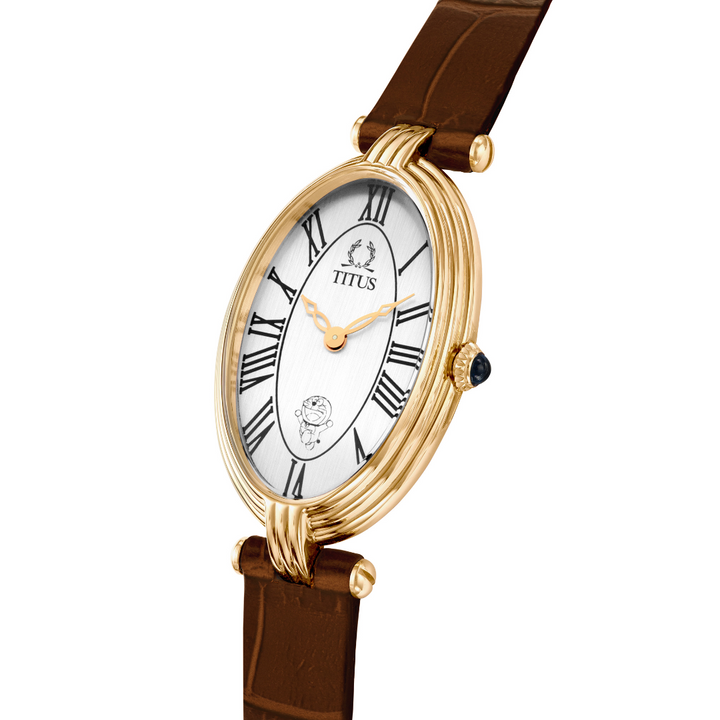 SOLVIL ET TITUS DORAEMON W06-03312-002 2 HANDS QUARTZ LEATHER LIMITED EDITION WOMEN WATCH