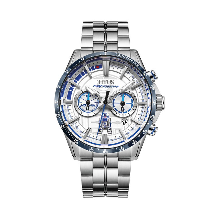 SOLVIL ET TITUS X STAR WARS 'R2-D2' W06-03365-001 LIMITED EDITION SABER CHRONOGRAPH QUARTZ MEN WATCH