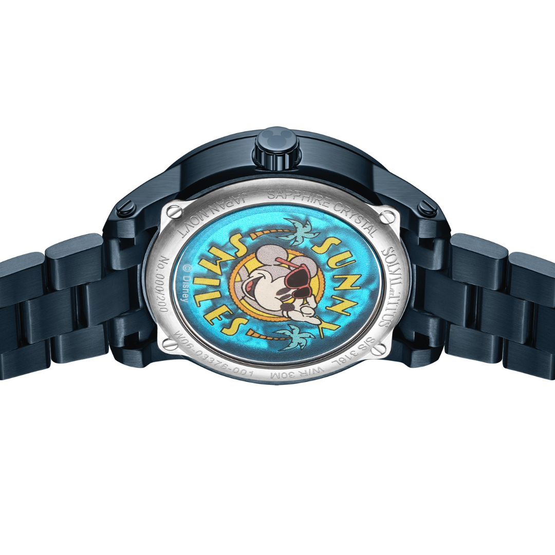 SOLVIL ET TITUS MICKEY MOUSE LIFESTYLE "CATCHING WAVES" LIMITED EDITION MECHANICAL WOMEN WATCH W06-03376-001