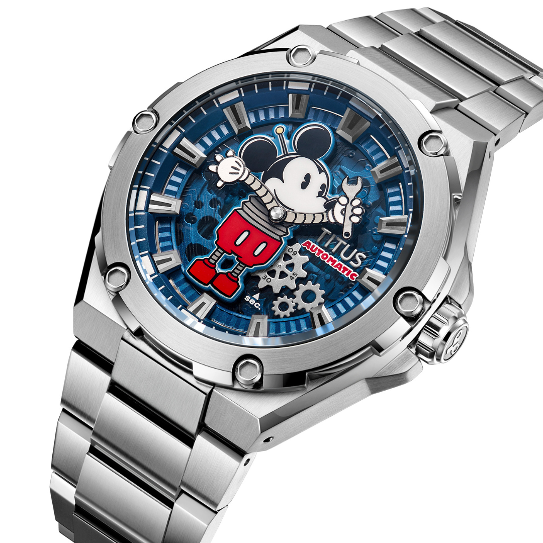 SOLVIL ET TITUS MICKEY MOUSE LIFESTYLE LIMITED EDITION "CHARGED UP" MECHANICAL MEN WATCH W06-03379-001
