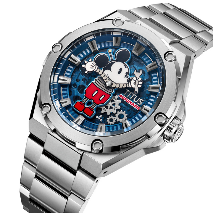 SOLVIL ET TITUS MICKEY MOUSE LIFESTYLE LIMITED EDITION "CHARGED UP" MECHANICAL MEN WATCH W06-03379-001