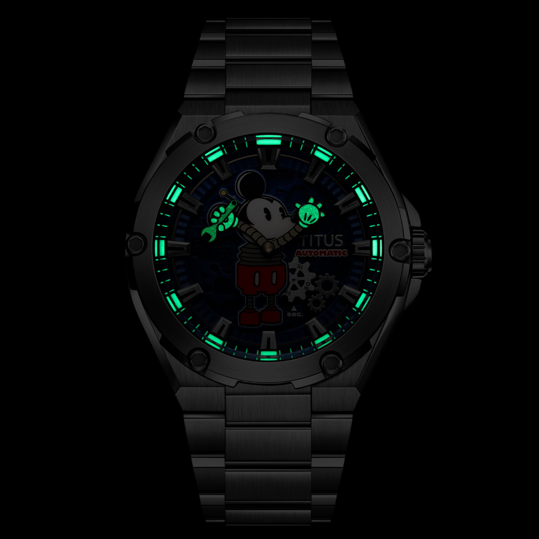 SOLVIL ET TITUS MICKEY MOUSE LIFESTYLE LIMITED EDITION "CHARGED UP" MECHANICAL MEN WATCH W06-03379-001