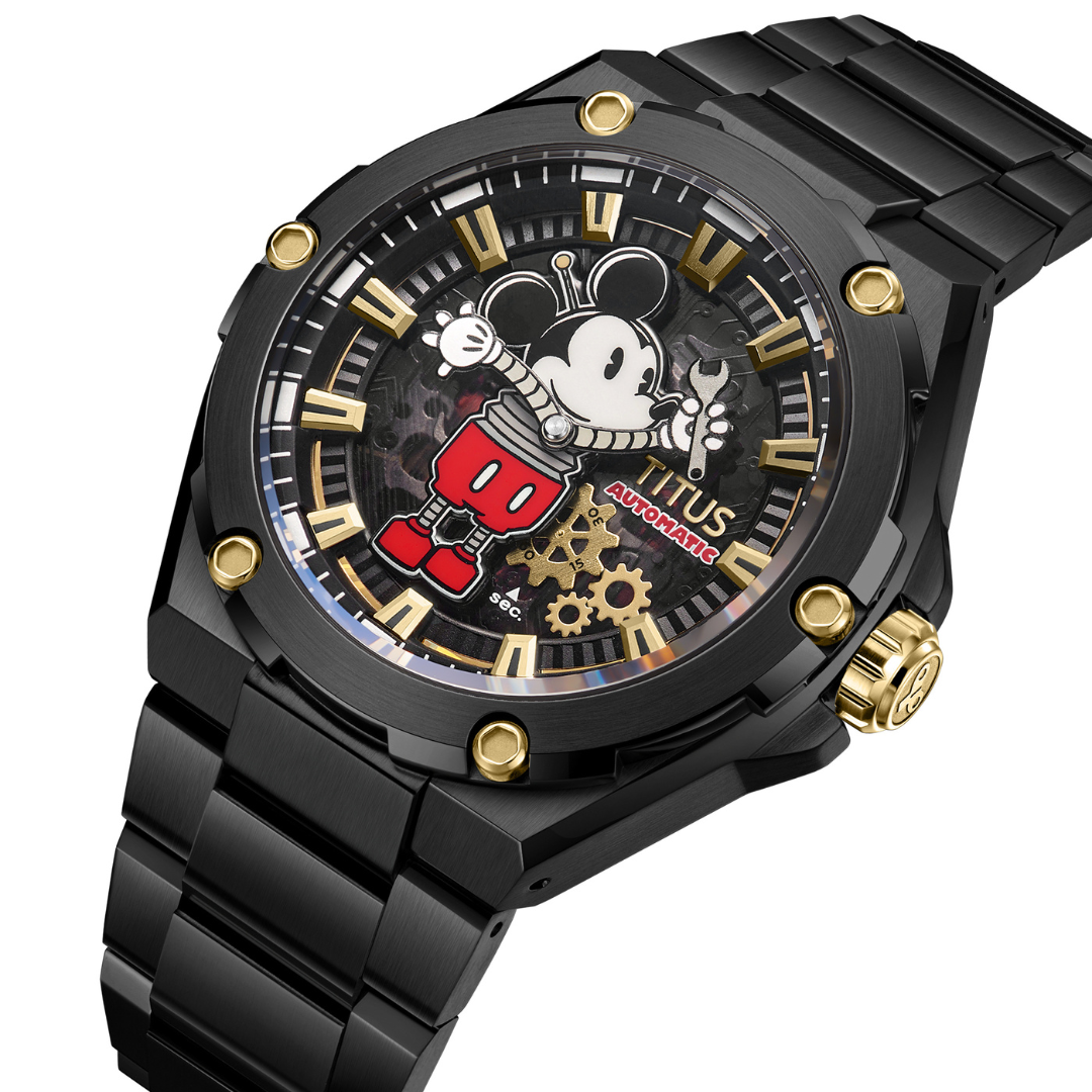 SOLVIL ET TITUS MICKEY MOUSE LIFESTYLE LIMITED EDITION "CHARGED UP" MECHANICAL MEN WATCH W06-03379-002
