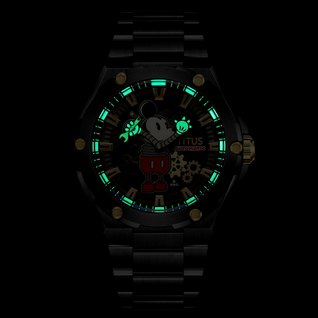 SOLVIL ET TITUS MICKEY MOUSE LIFESTYLE LIMITED EDITION "CHARGED UP" MECHANICAL MEN WATCH W06-03379-002