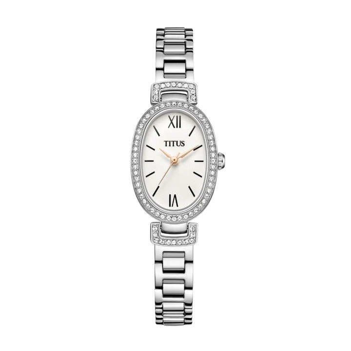 Solvil et Titus Fair Lady W06-03412-001 white oval dial 20mm silver stainless steel women's watch