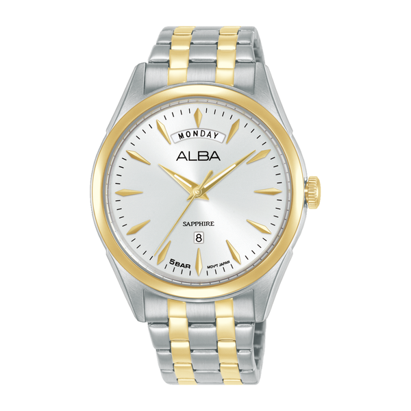 ALBA A6B004X PRESTIGE QUARTZ DAY-DATE MEN WATCH