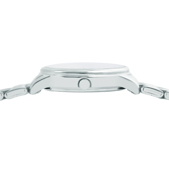 Alba AG8Q77X silver crown and case detail — women&
