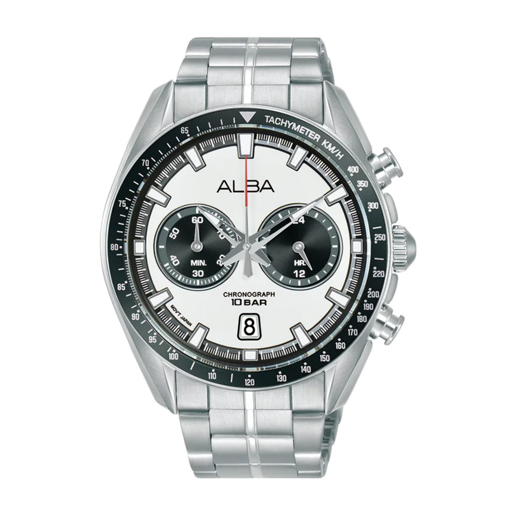 Alba A4B023X Signa Chronograph Men's Watch | White Dial – City