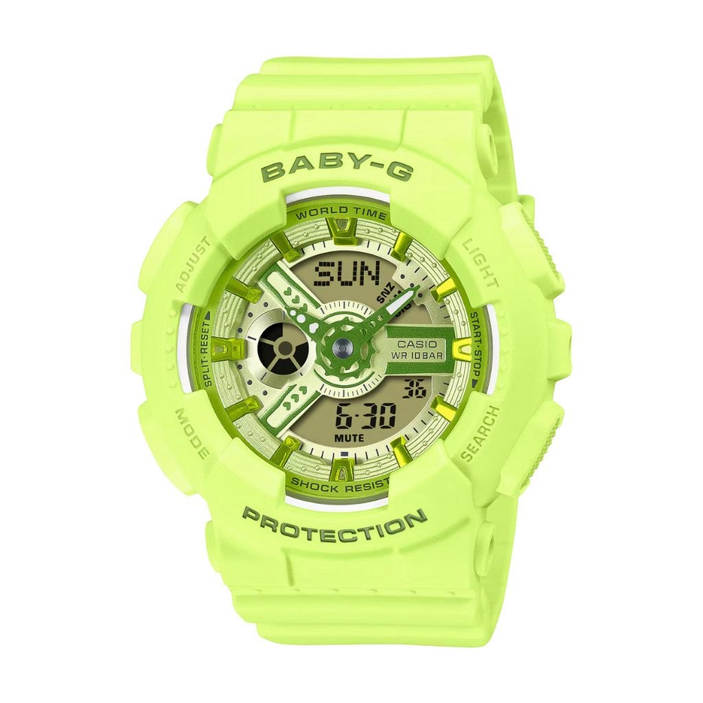 Casio Baby-G BA-110YK-3ADR Y2K Fresh Colors Lime Green Analog