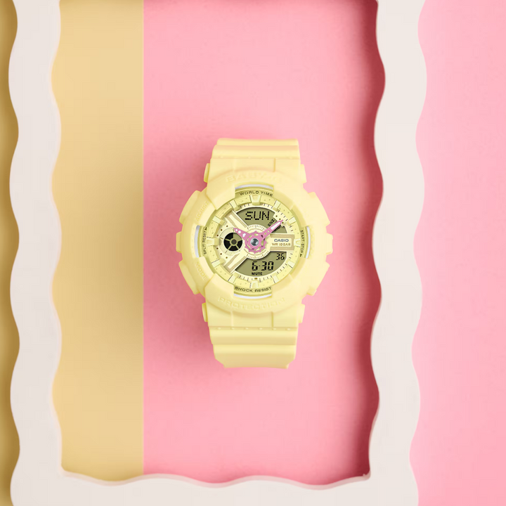 CASIO BABY-G BA-110AH-9ADR ANALOG-DIGITAL YELLOW WATCH