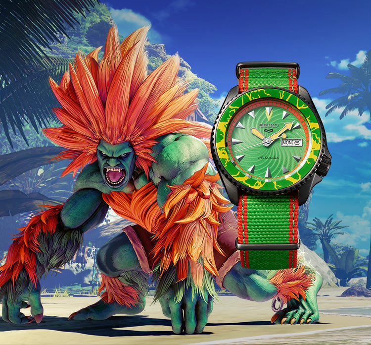 SEIKO 5 SPORTS SRPF23K1 LIMITED EDITION STREETFIGHTER BLANKA MEN WATCH