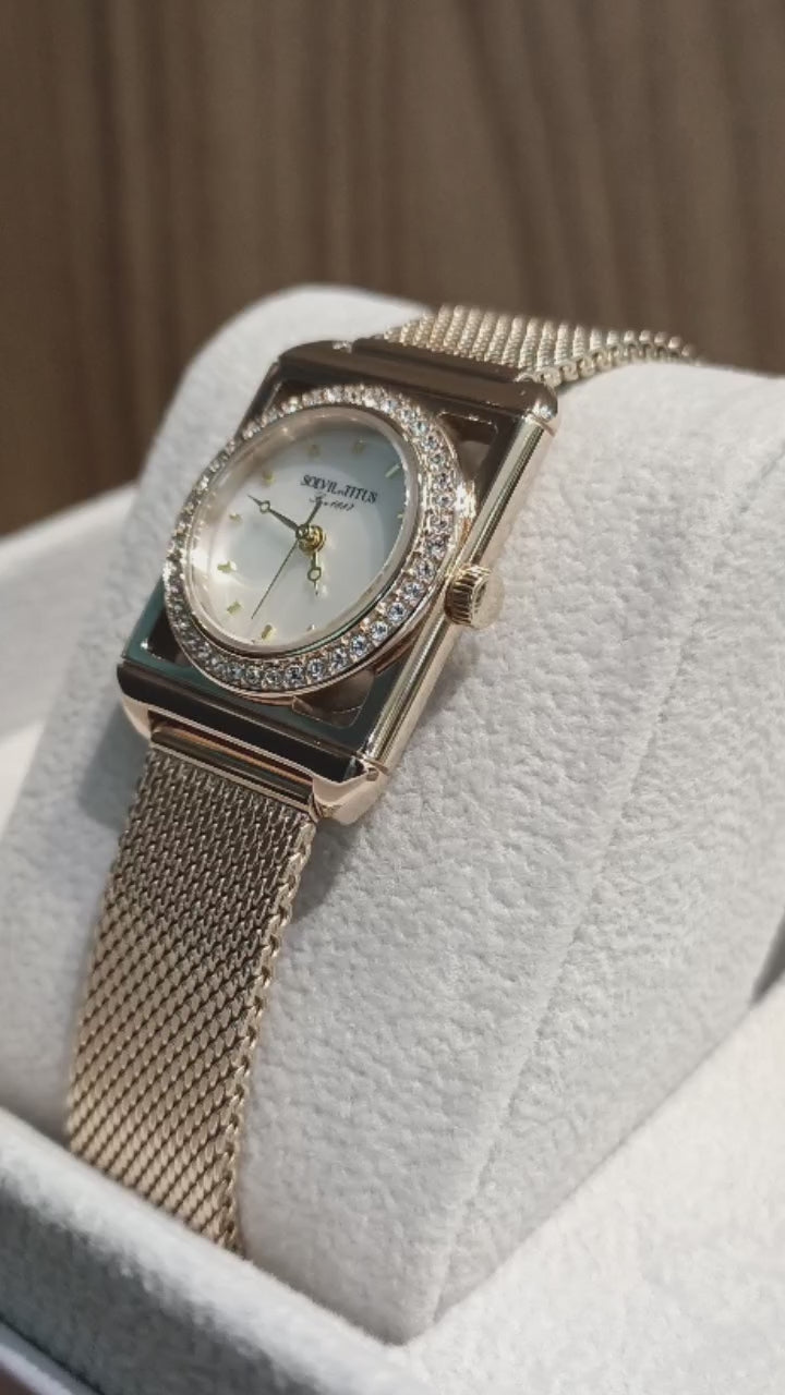 SOLVIL ET TITUS THE LETTER W06-03344-001 3 HANDS QUARTZ STAINLESS STEEL WOMEN WATCH