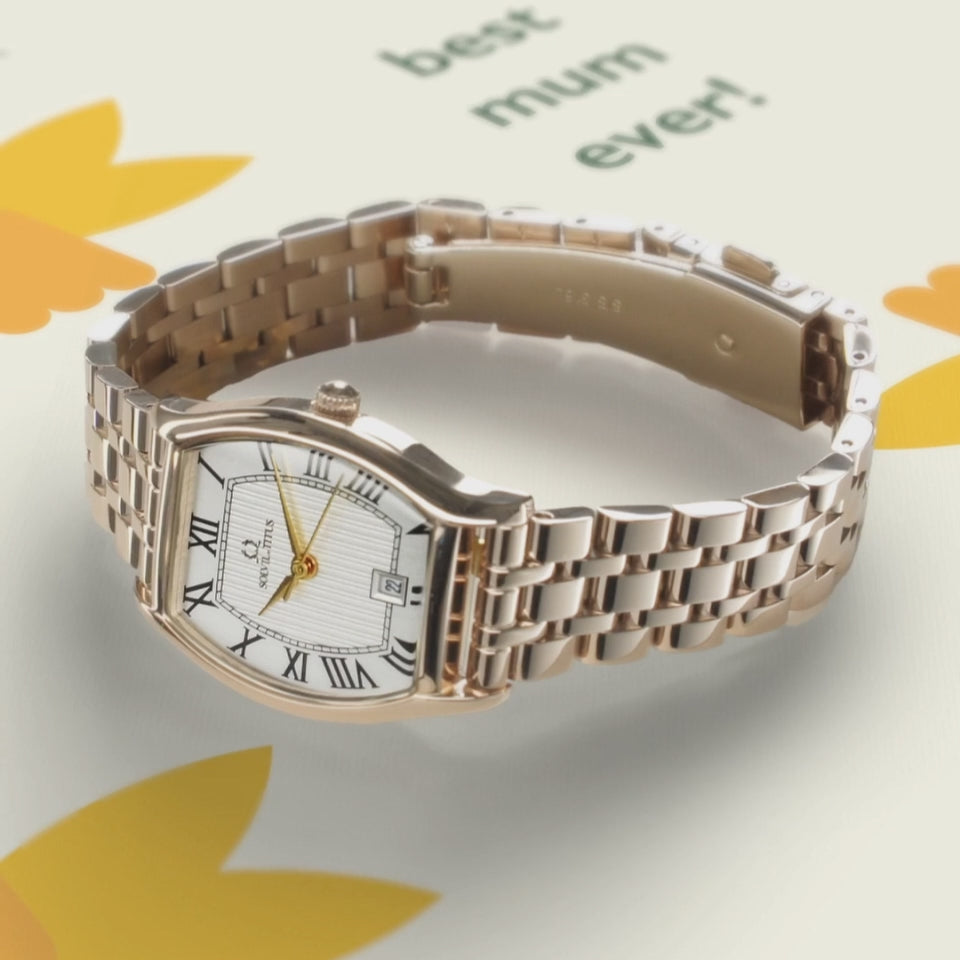 SOLVIL ET TITUS BARISTA W06-02825-022 3 HANDS DATE QUARTZ WOMEN WATCH