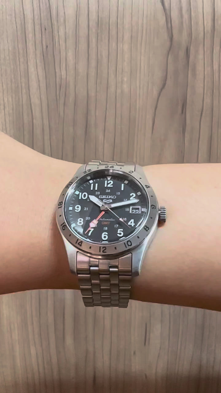 SEIKO 5 SPORTS SSK023K1 FIELD DEPLOY MECHANICAL GMT MEN WATCH