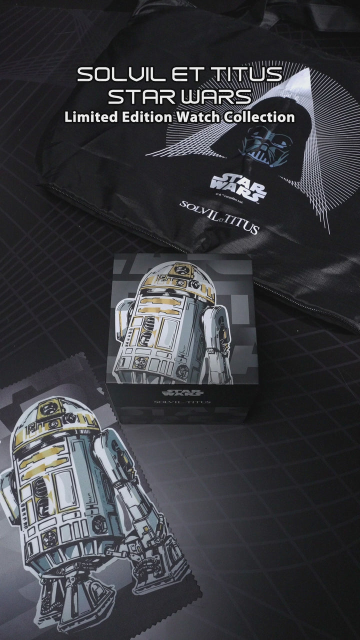 SOLVIL ET TITUS X STAR WARS 'R2-D2' W06-03365-001 LIMITED EDITION SABER CHRONOGRAPH QUARTZ MEN WATCH