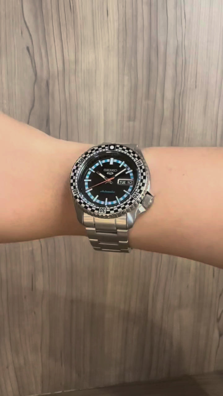 SEIKO 5 SPORTS SRPK67K1 SPECIAL EDITION BLACK AND WHITE 'CHECKER