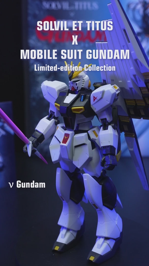 SOLVIL ET TITUS X MOBILE SUIT GUNDAM 'v GUNDAM' W06-03330-001 LIMITED EDITION SABER CHRONOGRAPH QUARTZ MEN WATCH