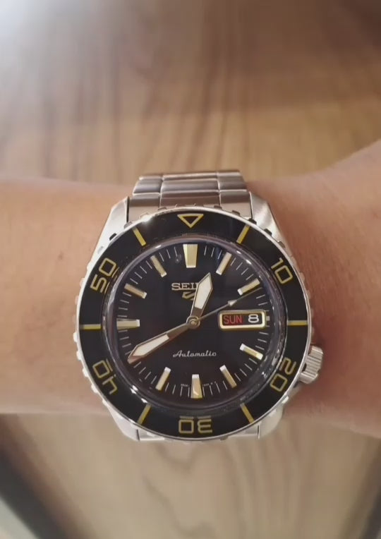 SEIKO 5 SPORTS SRPK99K1 BLACKTONE REDUX AUTOMATIC MEN WATCH