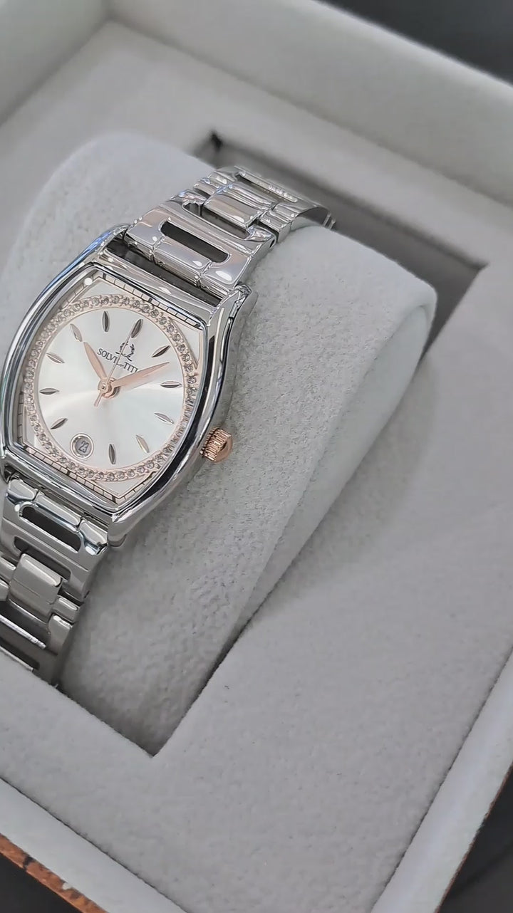 SOLVIL ET TITUS BARISTA W06-03326-011 3 HANDS DATE QUARTZ WOMEN WATCH
