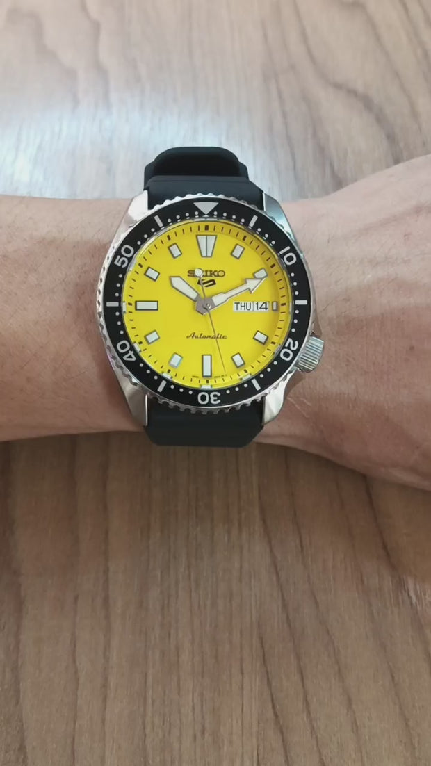 Seiko 5 Sports SRPL87K1 Auto Yellow Dial | City Chain – City Chain