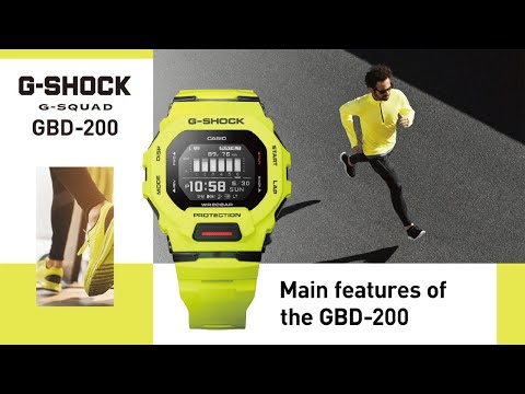 CASIO G-SHOCK SPORTS GBD-200-9DR DIGITAL LIME GREEN WATCH