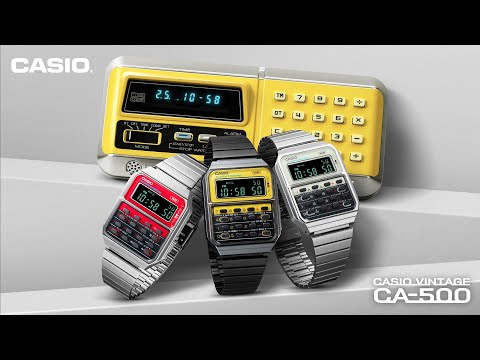 CASIO GENERAL VINTAGE CA-500WEGG-9BDF DIGITAL CALCULATOR HERITAGE COLORS MEN WATCH