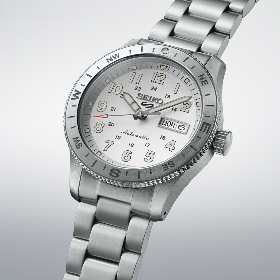 SEIKO 5 SPORTS HDB007K1 FIELD SILVER AUTOMATIC MEN WATCH