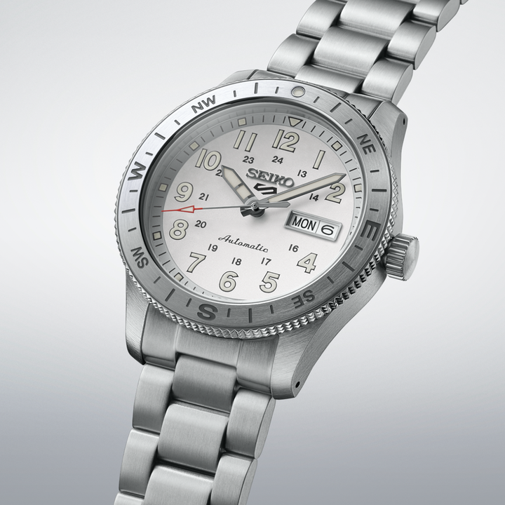 SEIKO 5 SPORTS HDB007K1 FIELD SILVER AUTOMATIC MEN WATCH