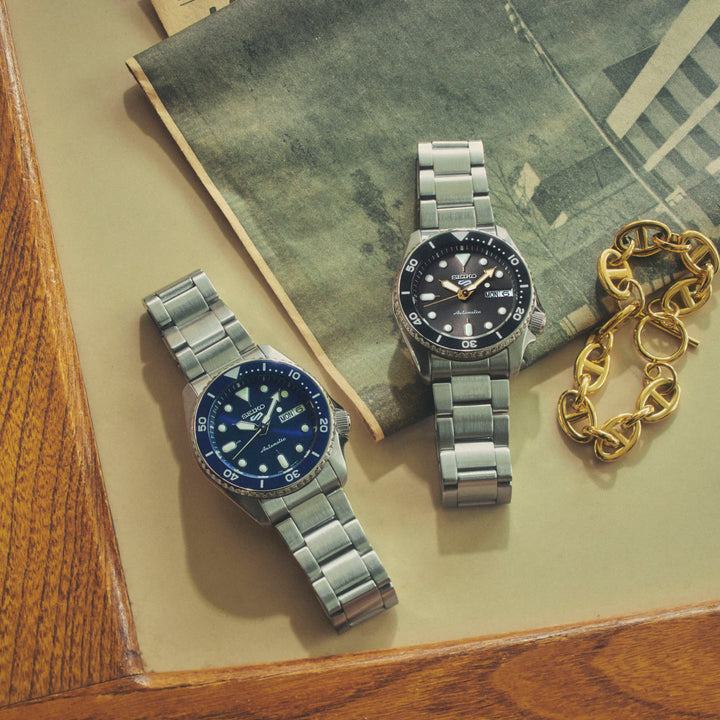 Seiko 5 Sports SRPL79K1, Seiko 5 Sports SRPL77K1, 1990s SKX heritage design with modern street-inspired styling