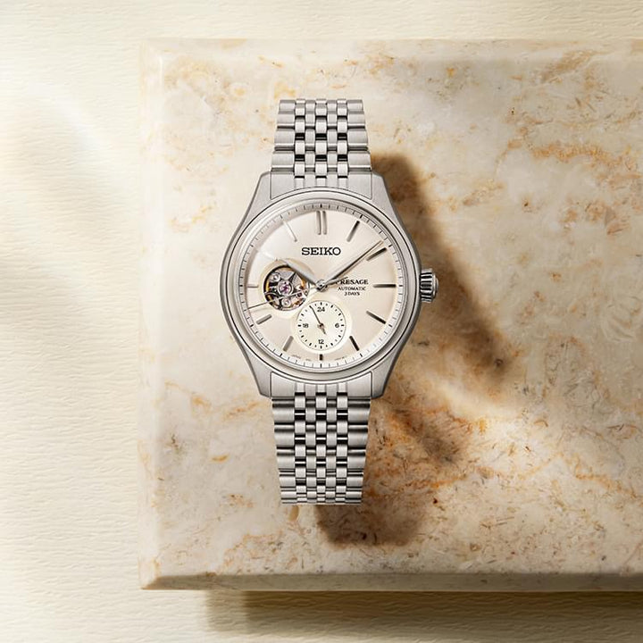 SEIKO PRESAGE SPB469J1 CLASSIC AUTOMATIC OPEN HEART MEN WATCH