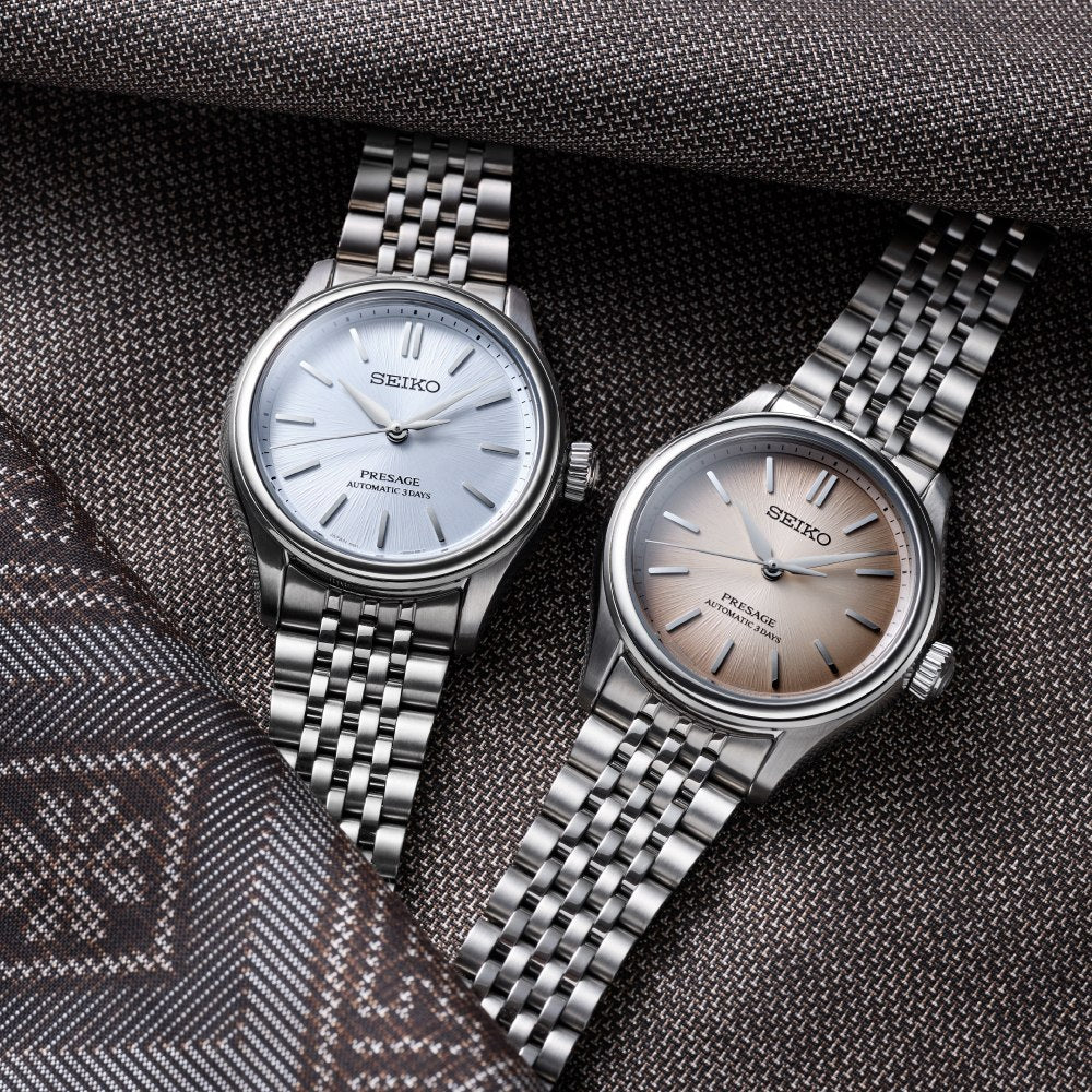 Seiko Presage SPB521J1 light blue dial 36mm watch lifestyle photography