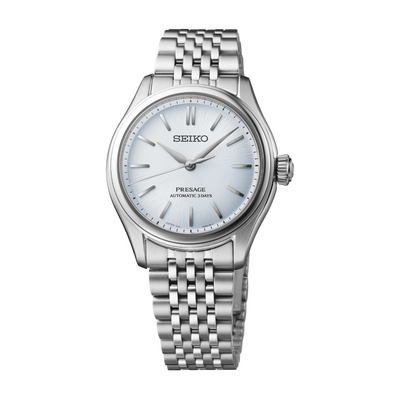 Seiko Presage SPB521J1 automatic watch light blue dial 36mm stainless steel