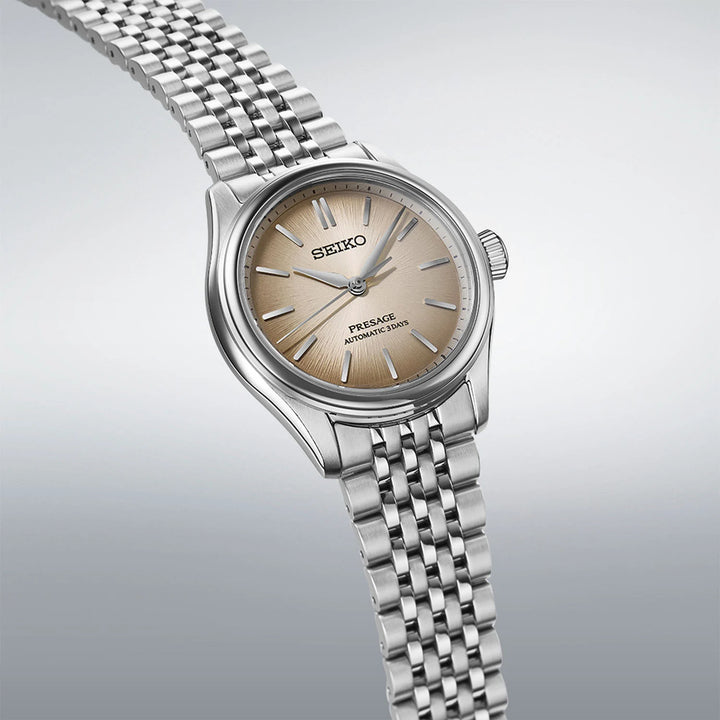 Seiko Presage SPB523J1 dual-curved sapphire crystal with anti-reflective coating