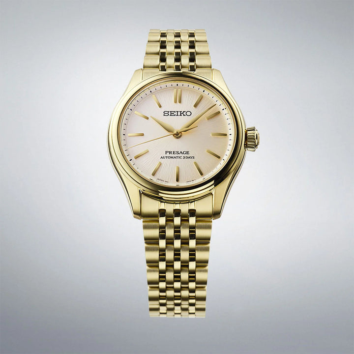 Seiko Presage SPB524J1 dual-curved sapphire crystal with anti-reflective coating