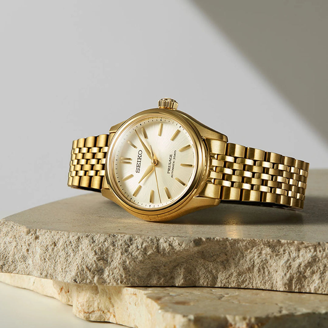 Seiko SPB524J1 36mm gold-tone case profile classic proportions