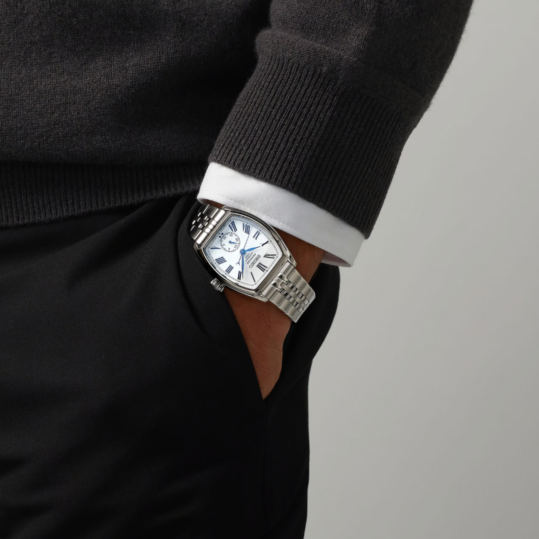 Seiko Presage SPB537J1 Classic Series tonneau automatic men&