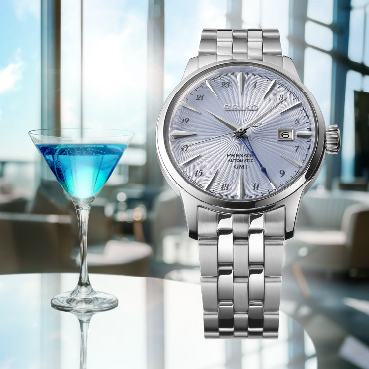 SEIKO PRESAGE SSK037J1 COCKTAIL TIME GMT MEN WATCH