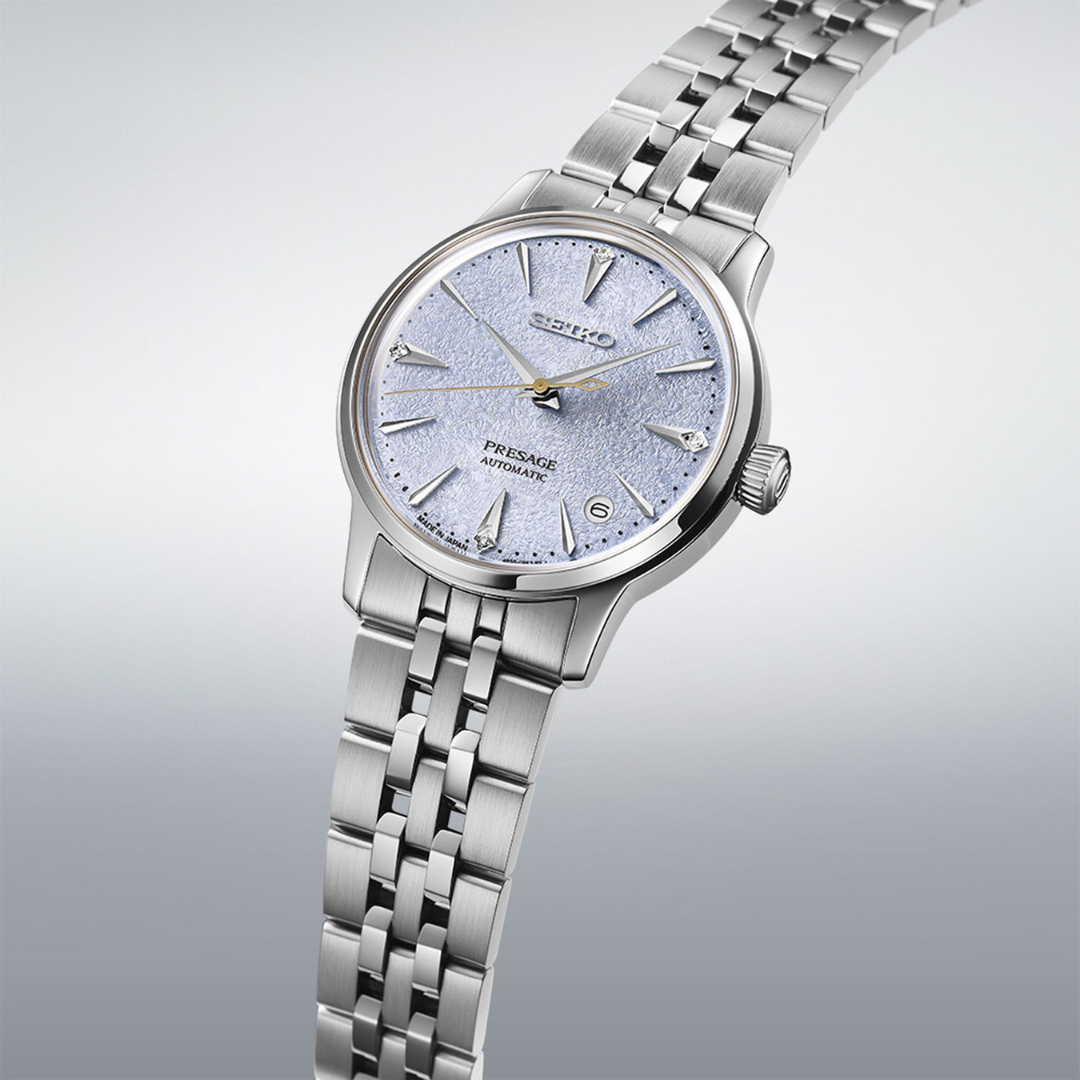 Seiko SRPL61J1 Cocktail Time stainless steel bracelet with light blue dial