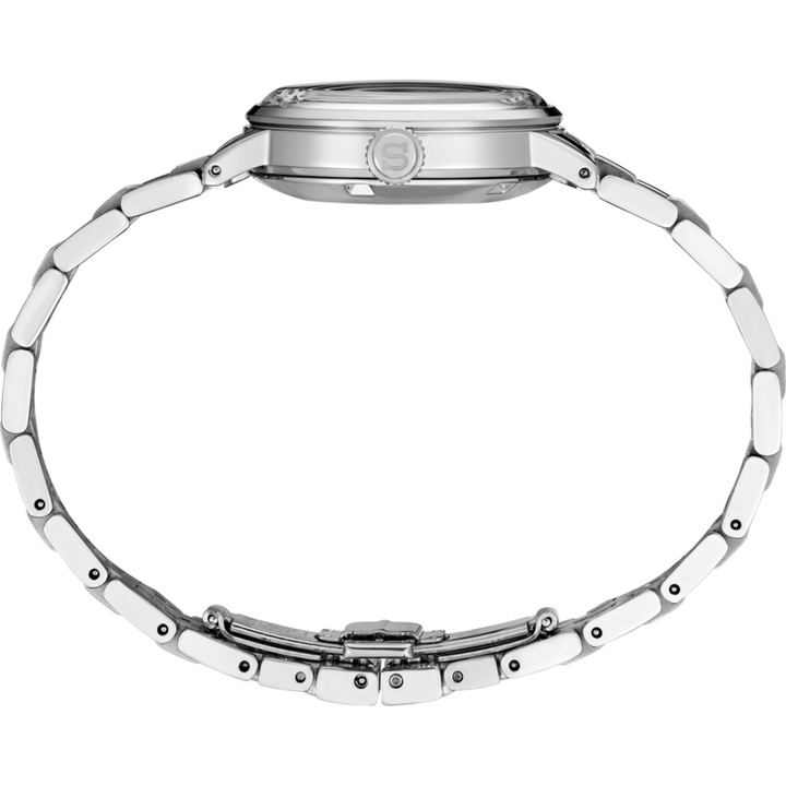 Seiko Presage SRPL61J1 exhibition case back showing 4R35 automatic movement