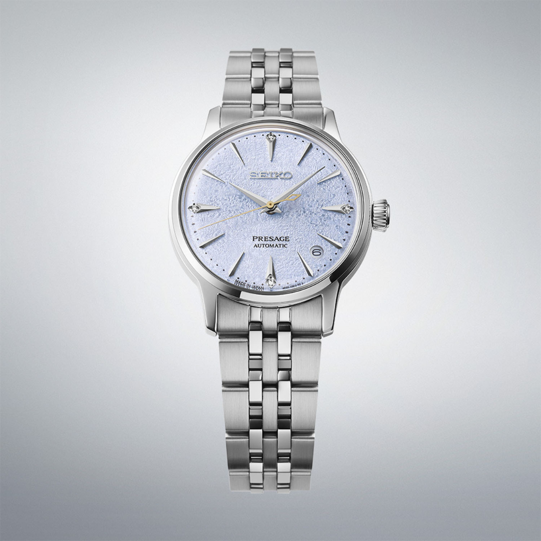 Seiko Presage SRPL61J1 box-shaped Hardlex crystal vintage design