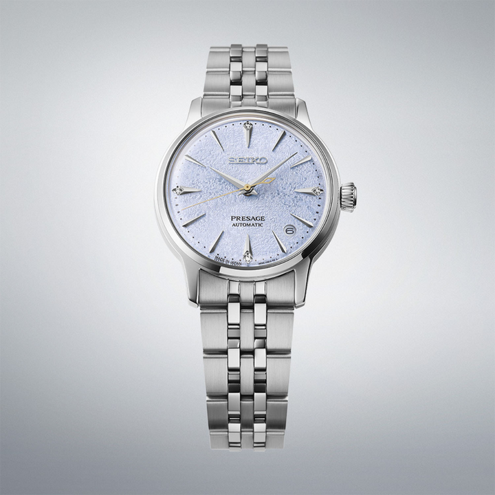 Seiko Presage SRPL61J1 box-shaped Hardlex crystal vintage design