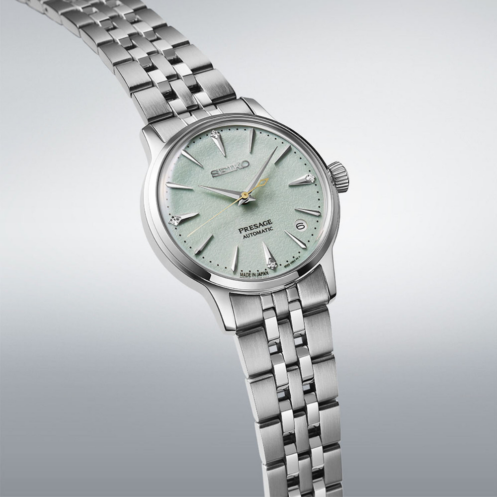 Seiko SRPL63J1 Cocktail Time stainless steel bracelet with green textured dial